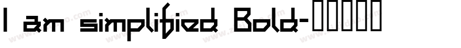I am simplified Bold字体转换